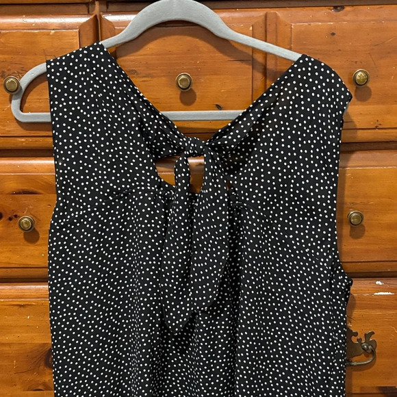 LOFT Black and White Polka Dot Blouse - Picture 3 of 3
